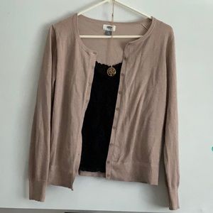 Rose gold glittery cardigan. Size medium